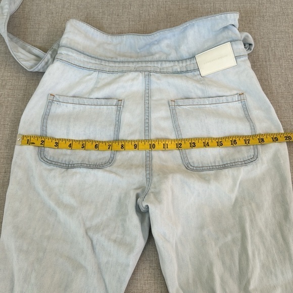 Jonathan Simkhai Standard Ace high-waisted Paper bag cropped acid‎ wash jeans 29 - Picture 15 of 16